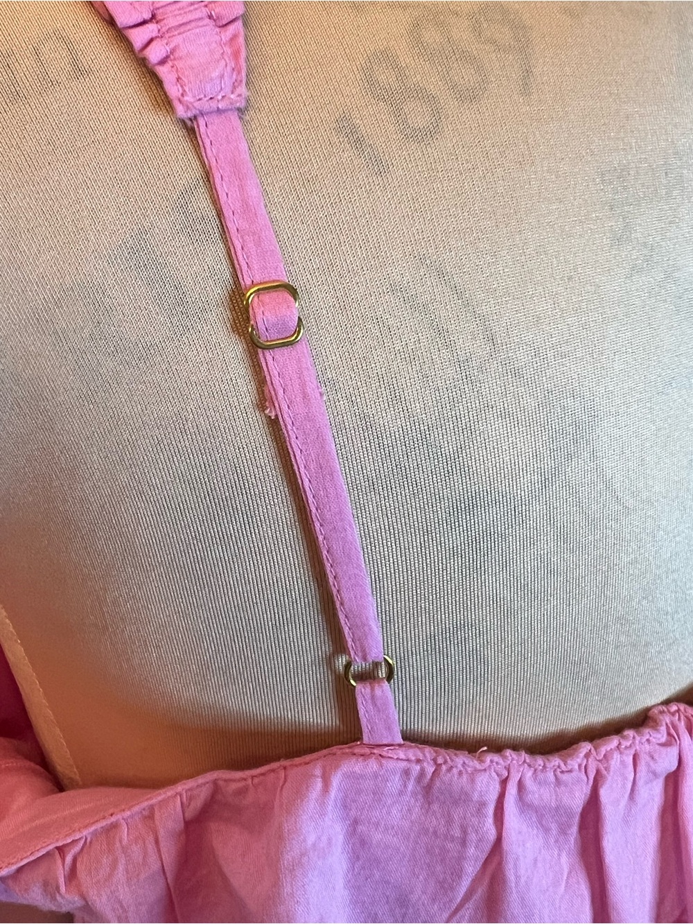 Show Me Your MuMu Jolene Pink Lemonade Ruffle Midi Dress with Buckle Belt - Picture 7 of 16